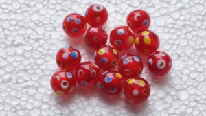 Cuentas de Cristal de Murano con Diseño de Punto Rojo Personalizadas (Cristal de Murano), Patrón Juguetón Arreglado, Encanto Brillante y Peculiar, Estilo Caprichoso - Product Image 6