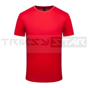Camiseta de cuello redondo con logotipo bordado estampado personalizado 2025 de secado rápido 100% algodón Fitness deportes Top Ringer manga corta para correr - Product Image 5