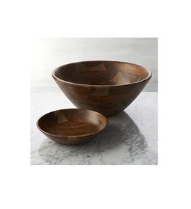 Cuenco de madera de primera calidad para servidor de alimentos de forma redonda de diseño fabuloso, cuenco de madera de forma personalizada a un precio atractivo - Product Image 4