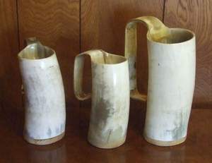 Norse Inspired Handcrafted Horn <b>Mug</b> Durable Design with Natural Finish Cheap Viking Ale <b>Mug</b> for Sale - Product Image 5