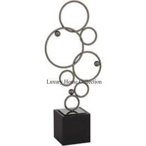 Moderno Color plata brillante pulido atractivo aspecto escultura hecha a mano aluminio fundido Mesa elegante diseñador atractivo aspecto - Product Image 6