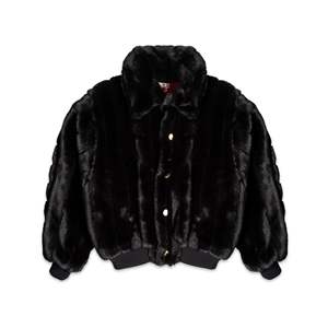Veste courte en cuir PU surdimensionnée pour femmes, blazer personnalisé avec logo, rembourrage en polyester pour toutes les saisons - Taille XL - Product Image 1