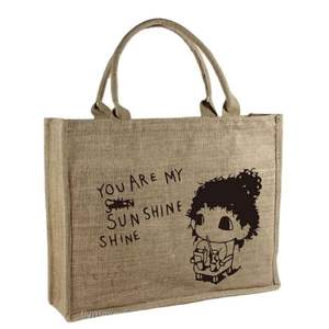 Vente en gros Personnalisation Imprimé Écologique Mode Réutilisable Plage Tote Épicerie Sacs de Jute - Product Image 2