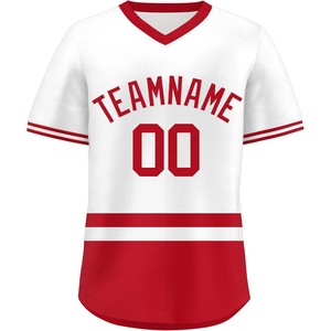 Maillots de baseball Pro Cut Fournisseur en gros Conception de col en V en maille personnalisée avec logos sublimés pour les uniformes d'équipe - Product Image 4