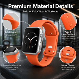 Bracelet de montre en silicone souple avec logo personnalisé pour Iwatch 49 mm, bracelet sport réglable et personnalisable pour <span class=keywords><strong>Apple</strong></span> <span class=keywords><strong>Watch</strong></span> - Product Image 4