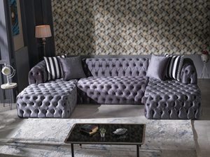 Ensemble de salon inclinable convertible en coin Chester moderne, rangement pour bureau à domicile, hôtel, cuisine, appartement, villas extérieures - Product Image 3