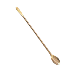 Cuchara de barra de latón con cubiertos de diseñador martillado de la mejor calidad con mango largo de pulido mate para accesorios de boda y Bar - Product Image 1