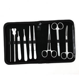 Kit d'instruments chirurgicaux professionnels pour étudiants en médecine, forceps, micro-chirurgie, réutilisables, manuels, en acier inoxydable, certifiés CE, pour hôpital - Product Image 1