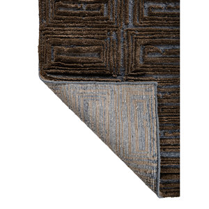 Alfombra Aprezo Azul de Acrílico Anudada a Mano, Tejido Plano Geométrico para Decoración de Sala de Estar, Diseño Rectangular para Pasillo 9x12 - Product Image 5