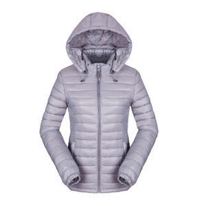 Chaqueta Acolchada Corta de Invierno Impermeable para Mujer con Mangas Largas, Diseño de Abrigo Acolchado Sólido, Cierre Grueso y Cuello de Piel de Zorro - Product Image 2