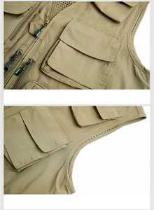 2025 para hombre Primavera Verano ropa de trabajo chaleco Cargo chaqueta sin mangas Multi bolsillo pesca al aire libre chaleco táctico para hombre - Product Image 3