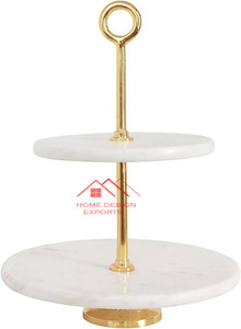 Último diseño, superventas, placas cuadradas de mármol blanco, Base redonda con anillo, soporte para pastel, Plata para cumpleaños y decoración de bodas - Product Image 4