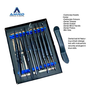 Kit de chirurgie périodontale micro-chirurgicale, instruments chirurgicaux, kit de chirurgie dentaire par amrid surgical - Product Image 1