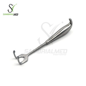 Écarteur Ollier en acier inoxydable allemand de qualité supérieure 23cm X 35mm Instruments de chirurgie générale manuelle à deux broches émoussées - Product Image 5
