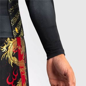 อุปกรณ์ป้องกันผดผื่น MMA BJJ พร้อมคุณสมบัติยืดโลโก้ด้านหน้าความยาวแขนตามสั่ง - Product Image 5