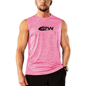 Camiseta sin mangas de poliéster para hombre, camiseta atlética sin mangas con tela ligera de secado rápido, ideal para Fitness, gimnasio, correr e informal - Product Image 1