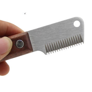 1 pieza, venta al por mayor, cuchillo para pelar perros, mango de madera, herramienta para despellejar mascotas, peine para nudos de pelo de mascotas - Product Image 4