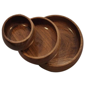 Design unique Article décoratif pour la maison Bol de service en bois Produit standard Article d'artisanat indien Vente à chaud de haute qualité - Product Image 2
