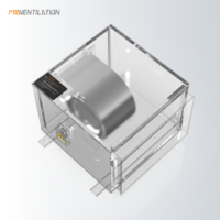 Ventilador de Extracción de Acero Inoxidable de Alto Rendimiento 6000 M/h, 3 Velocidades Ajustables, Amplia Entrada de Aire, 220-245V AC, para Restaurantes al Aire Libre