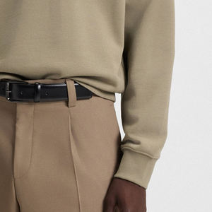 เสื้อสเวตเชิ้ตผู้ชายสไตล์ลำลองทรงโอเวอร์ไซส์ สีพื้น ออกแบบโลโก้ได้ คอกลม แขนยาวทรงหลวม - Product Image 4