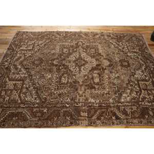 7,7x9,7 ft Turkish Rug, Vintage Oversize Rug, <b>Brown</b> Beige Camouflage Rug - Product Image 3