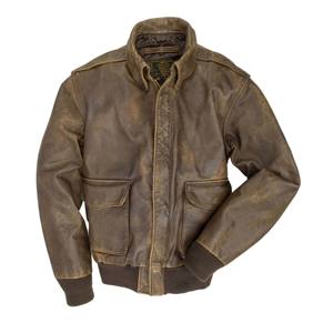 Cazadora Bomber de cuero desgastado para hombre Cuero genuino de estilo vintage con diseño clásico - Product Image 3