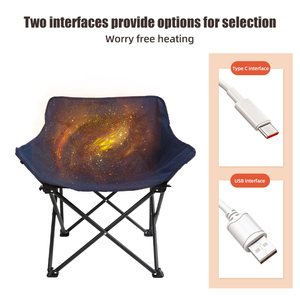 HDMFUL Never Be Cold <span class=keywords><strong>Again</strong></span> Silla de camping con calefacción alimentada por USB para todo el día Calor Incluye bolsa de transporte - Product Image 3