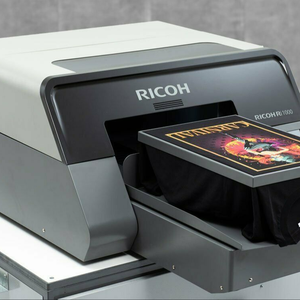 RICOH R1000 Direct To Garment <b>Printer</b> With Colorful Design On Black T-<b>Shirt</b> Output - Product Image 4