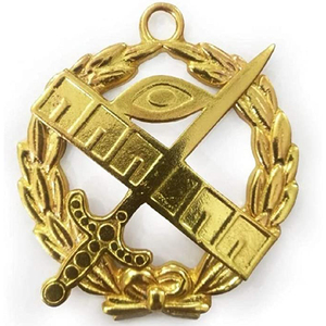 Collier pendentif maçonnique antique moderne de haute qualité, plaqué or, gravure au poinçon, logo personnalisé, prix raisonnable - Product Image 1