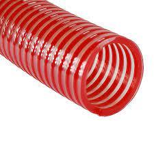 Tuyau d'aspiration pour vin en PVC flexible rouge ondulé - Forme 4 - Utilisation industrielle - Drainage haute pression - Tuyau spiralé léger Flexima 50m - Product Image 2