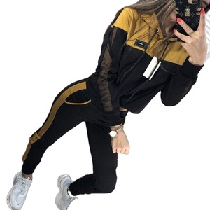 Nuevo diseño de chándal para mujer, Sudadera corta con capucha, chándal de terciopelo, chándal de terciopelo suave de dos piezas para mujer - Product Image 1