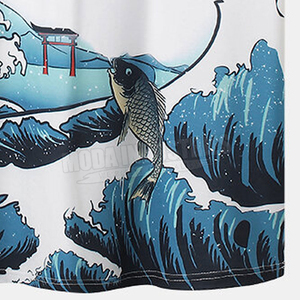 T-shirts en jersey respirant grande taille pour hommes, sublimation, vente chaude / Personnalisez votre logo de marque en polyester/coton pour la vente en gros, style streetwear - Product Image 6