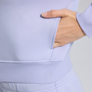 Veste d'hiver à fermeture éclair pour femme, personnalisable, en polaire 390 g/m², à capuche, sweat-shirt à manches longues, pull uni, couleur unie - Product Image 2