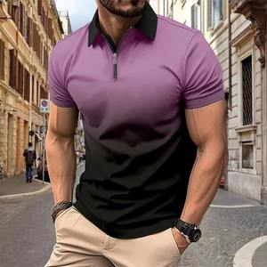 Nuevo diseño elegante, polos transpirables, 100% algodón, polos estampados para hombre, camiseta Polo al por mayor de calidad Premium - Product Image 4