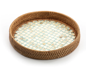 Rattan Jute Premium Quality Rattan Serving <b>Tray</b> Round Shape <b>Large</b> Size Jute Server Ware Wedding Food Serving <b>Tray</b> From India - Product Image 6
