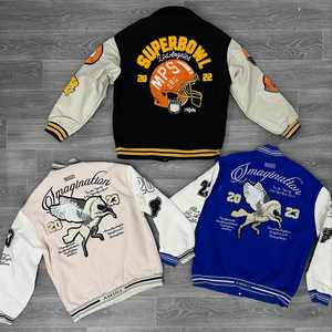 Veste universitaire personnalisée, brodée, en soie, imperméable, réversible, streetwear unisexe - Product Image 3