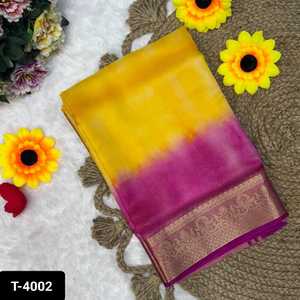 Collections de saris ethniques indiens à la mode pour les festivals et les mariages Saree en soie Simar exclusif avec saree à bordure Zari Design - Product Image 5