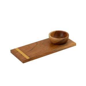 Platos para servir comida de madera hechos a mano con logotipo y diseño personalizados de proveedor y exportador mayorista a precio competitivo - Product Image 1