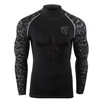 Vente en gros de rashguards personnalisés à manches longues pour MMA et BJJ, qualité supérieure, impression sérigraphique, spandex/nylon, couleur dégradée, adultes unisexes