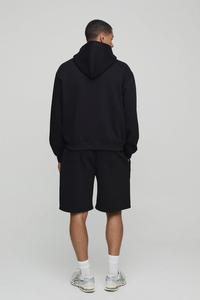 ชุดวอร์มผู้ชายแบบมีฮู้ดทรงโอเวอร์ไซส์สำหรับฤดูหนาว ผ้าเนื้อนุ่ม ระบายอากาศได้ดี สวมใส่สบาย ป้องกันแบคทีเรีย - Product Image 3