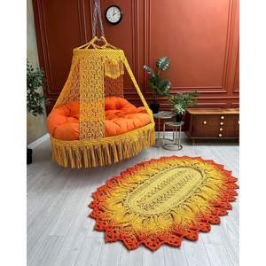 Canapé suspendu artisanal de grande taille pour l'intérieur et l'extérieur, idéal pour le salon, le balcon, chaise suspendue artisanale - Product Image 1