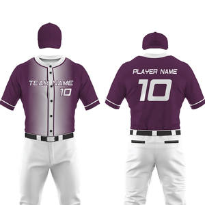 Camiseta de béisbol personalizada más vendida, uniforme deportivo estadounidense, logotipo bordado en 3D, nombre, venta al por mayor, conjuntos de ropa deportiva por sublimación - Product Image 2