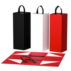 Boîte d'emballage en papier pour vin en bouteille unique avec logo personnalisé, luxe, vente en gros, pliable, conteneur d'emballage cadeau, fournisseur - Product Image 3