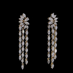 Statement Marquise Lab Diamond Earrings | 14K Solid Gold Rhodium Plated IGI Certified Luxury Designer Women's Special Occasion - Product Image 1