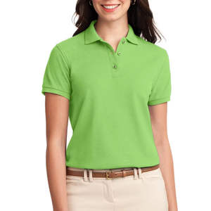 Polo de manga corta de talla grande para mujer de color personalizado para mujer con logotipo bordado - Product Image 6