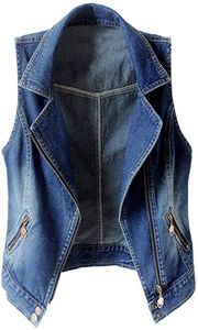 Gilet en jean pour hommes et femmes modernes décontracté Vintage élégant Denim gilet garde-robe essentiel en détresse sans effort Cool Style - Product Image 5
