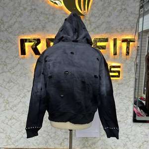 Bonnes qualités, services ODM, sweat à capuche à fermeture éclair très demandé, imprimé en relief, fabriqué en usine, prix bas, sweat à capuche pour hommes, sweat à capuche pour hommes - Product Image 2