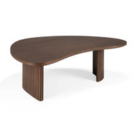 Table basse Boomerang en teck massif de haute qualité, mobilier moderne pour salon, rangement, couleur personnalisée, utilisation en intérieur