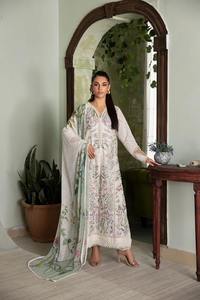 Indian Pakistani Ladies Party Wear Lawn Salwar Kameez Venta al por mayor Punjabi Patiala Suit Solid Diamond Ropa étnica de mujer - Product Image 3
