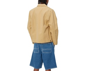 Veste de travail en coton sergé personnalisée OEM de haute qualité pour hommes Veste unie avec broderie de logo pour hommes - Product Image 3
